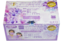 Load image into Gallery viewer, 1Lanchester Non Woven 3 Ply Face Mask (Children) (Purple) 30Pcs