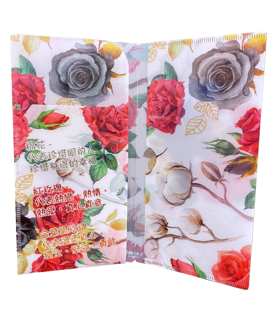 【Rose】Elegant Mask Cover 22*11cm (Three Separation)(With Flower Language)